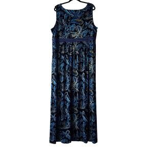 Elle Womens Sleeveless Multicolor Maxi Dress Size‎ 1X